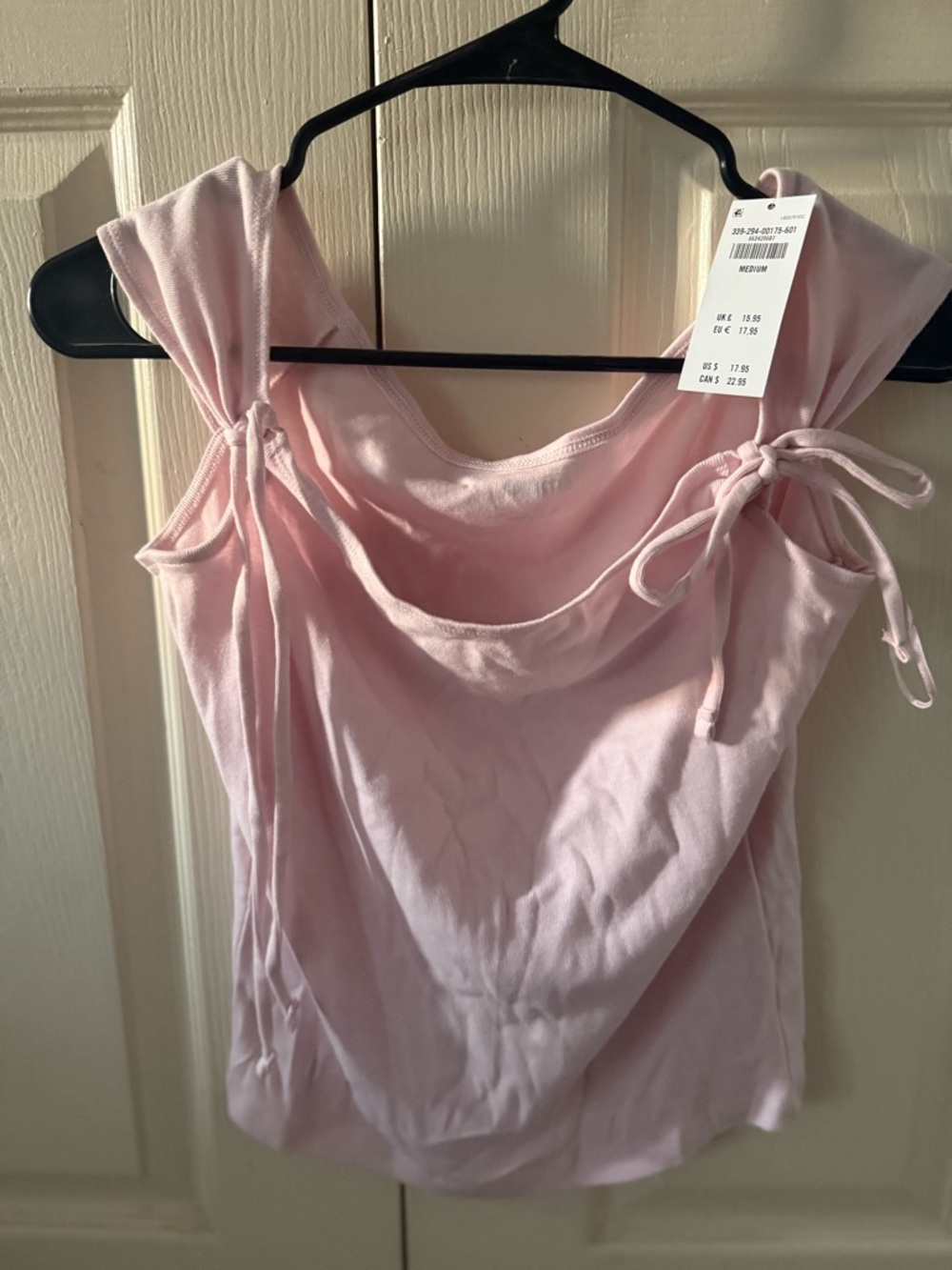Hollister Light Pink Tie-Shoulder Tank